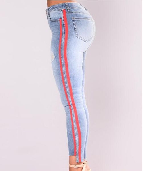 fashion- street jeans women basic classic high waist skinny pencil denim pants striped ripped hole elastic stretch jean women plus size, Blue
fashion- street jeans women basic classic high waist skinny pencil denim pants striped ripped hole elastic stretch jean women plus size, Blue
