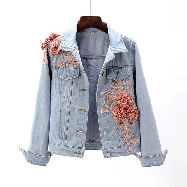 2019 spring new women vintage denim jackets 3d flower appliques slim short jean jacket turn down collar jacket chic female coats, Black;brown
2019 spring new women vintage denim jackets 3d flower appliques slim short jean jacket turn down collar jacket chic female coats, Black;brown