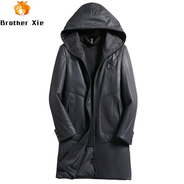 men's 100% real sheepskin jackets black long duck down jacket winter genuine hooded leather coat for male
men's 100% real sheepskin jackets black long duck down jacket winter genuine hooded leather coat for male