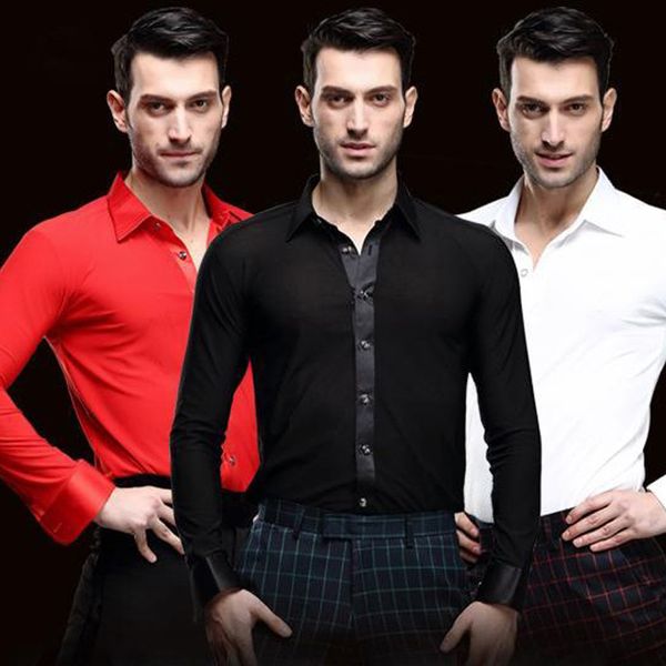 2017 new arrival mens ballroom dance beige/red/black dance men shirt man latin top, Black;red
2017 new arrival mens ballroom dance beige/red/black dance men shirt man latin top, Black;red