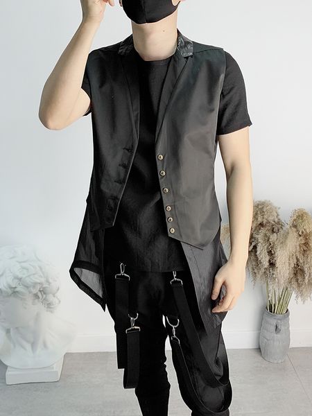 xs-6xl 2019 new men's clothing hair stylist gd fashion nightclub western-style waistcoat vest plus size stage costumes, Black;white
xs-6xl 2019 new men's clothing hair stylist gd fashion nightclub western-style waistcoat vest plus size stage costumes, Black;white