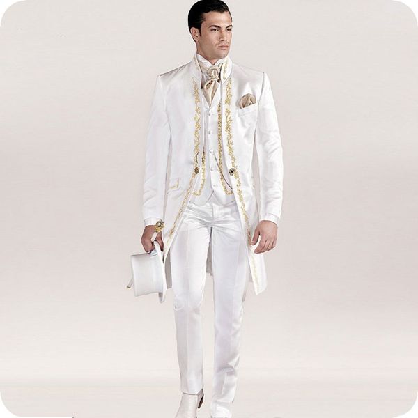 printing tailcoat men suits for wedding white pattern groom wear wedding tuxedos custom 3piece costume homme latest designs long male blazer, Black;gray
printing tailcoat men suits for wedding white pattern groom wear wedding tuxedos custom 3piece costume homme latest designs long male blazer, Black;gray
