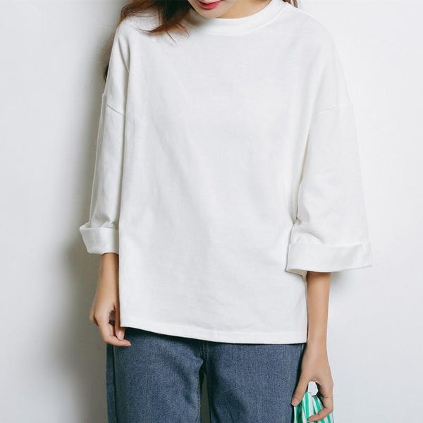 o-neck hip hop good quality cotton pullovers woman half sleeve thick t-shirt female oversize plus size spring t shirt kpop solid quality, White
o-neck hip hop good quality cotton pullovers woman half sleeve thick t-shirt female oversize plus size spring t shirt kpop solid quality, White