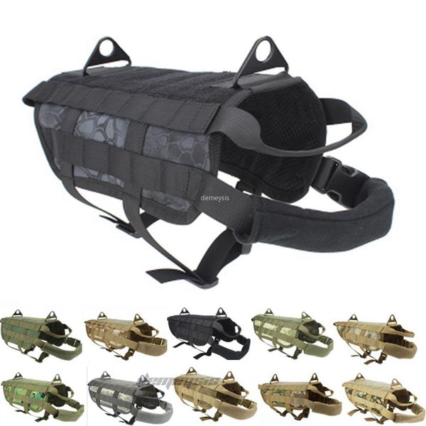 hunting jackets tactical camouflage dog vest training service vests army molle harness with handle, Camo;black
hunting jackets tactical camouflage dog vest training service vests army molle harness with handle, Camo;black