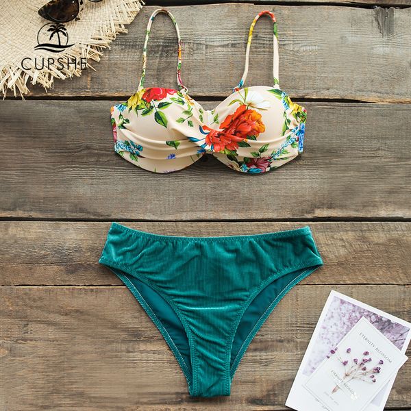 cupshe floral print bikini with textured velvet bottom swimsuit two pieces sets swimwear women 2019 beach bathing suit
cupshe floral print bikini with textured velvet bottom swimsuit two pieces sets swimwear women 2019 beach bathing suit
