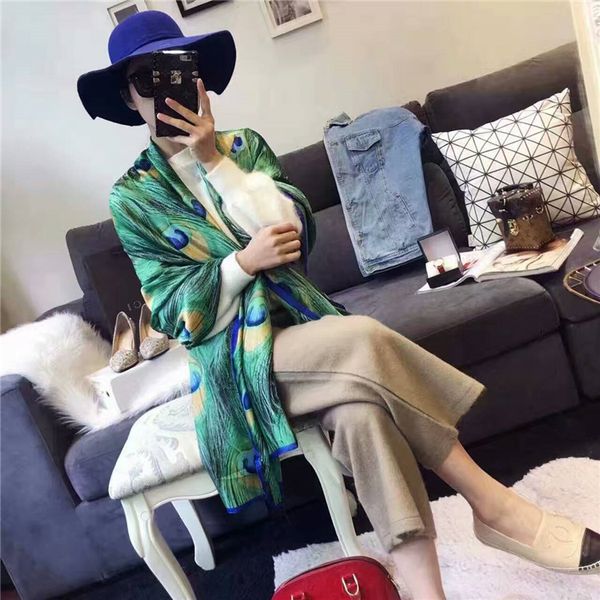 fashion-scarfs women lurxury brand print peacock feathers silk foulard scarf shawl wraps accessories 2017, Blue;gray
fashion-scarfs women lurxury brand print peacock feathers silk foulard scarf shawl wraps accessories 2017, Blue;gray