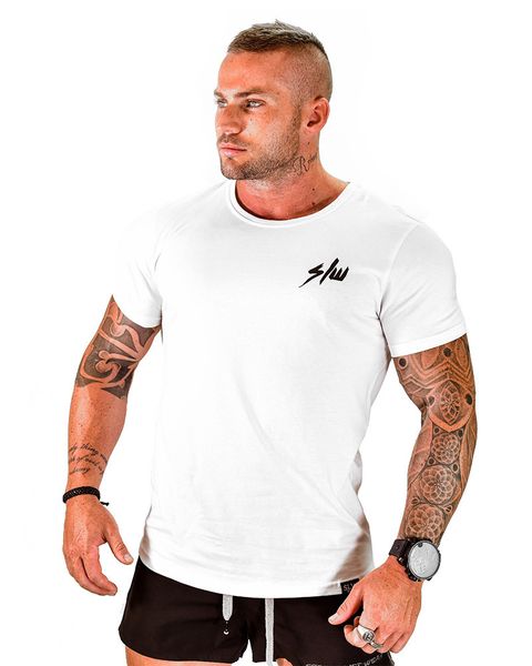men's short sleeve shirt all cotton jersey sports printed t-shirt muscle brother fitness running training sweater, White;black
men's short sleeve shirt all cotton jersey sports printed t-shirt muscle brother fitness running training sweater, White;black