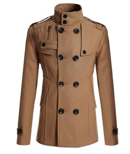 men good quality double breasted wool blend overcoat for men size m-3xl fashion 2018 brand winter long trench coat, Black
men good quality double breasted wool blend overcoat for men size m-3xl fashion 2018 brand winter long trench coat, Black