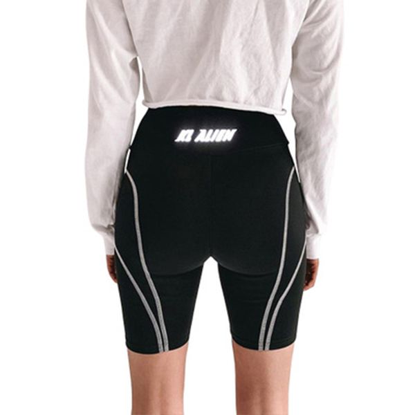 women's shorts 2021 summer biker beach vacation clothing women reflective letter print elastic high waist skinny bottom short, White;black
women's shorts 2021 summer biker beach vacation clothing women reflective letter print elastic high waist skinny bottom short, White;black