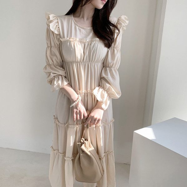 alien kitty chic fairy chiffon pleated solid o-neck elegance all match women slim lady minimalist sweet streetwear long dresses, Black;gray
alien kitty chic fairy chiffon pleated solid o-neck elegance all match women slim lady minimalist sweet streetwear long dresses, Black;gray