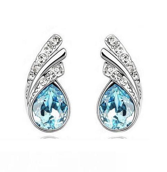 new angels wings earrings for women sapphire jewelry light blue crystal earrings stud set in 925 silver plated +white gold plated, Golden;silver
new angels wings earrings for women sapphire jewelry light blue crystal earrings stud set in 925 silver plated +white gold plated, Golden;silver