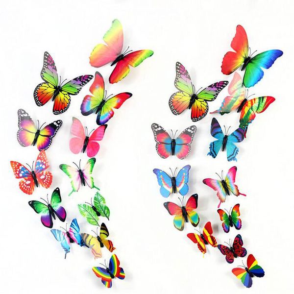 new single layer rainbow color simulation butterfly stereo wall stickers refrigerator stickers 12 sets of home decoration
new single layer rainbow color simulation butterfly stereo wall stickers refrigerator stickers 12 sets of home decoration