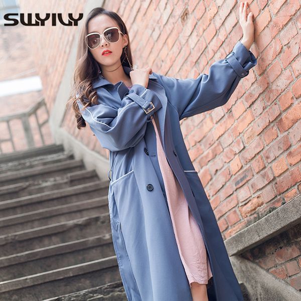 swyivy trench coats women slim x-long design 2018 spring autumn new female stitching quality coat outwear woman trench coats xl, Tan;black
swyivy trench coats women slim x-long design 2018 spring autumn new female stitching quality coat outwear woman trench coats xl, Tan;black
