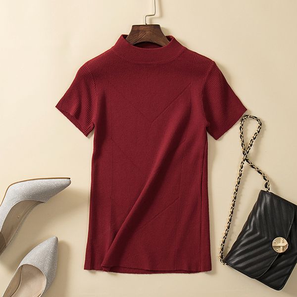 2019 spring and autumn new women's pullovers half-high collar short-sleeved head short wild slim sweater bottoming qq018, White;black
2019 spring and autumn new women's pullovers half-high collar short-sleeved head short wild slim sweater bottoming qq018, White;black