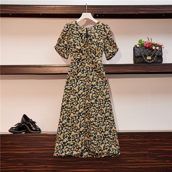 coigarsam 4xl plus size french style floral print women dress new summer vintage dresses 7969, Black;gray
coigarsam 4xl plus size french style floral print women dress new summer vintage dresses 7969, Black;gray
