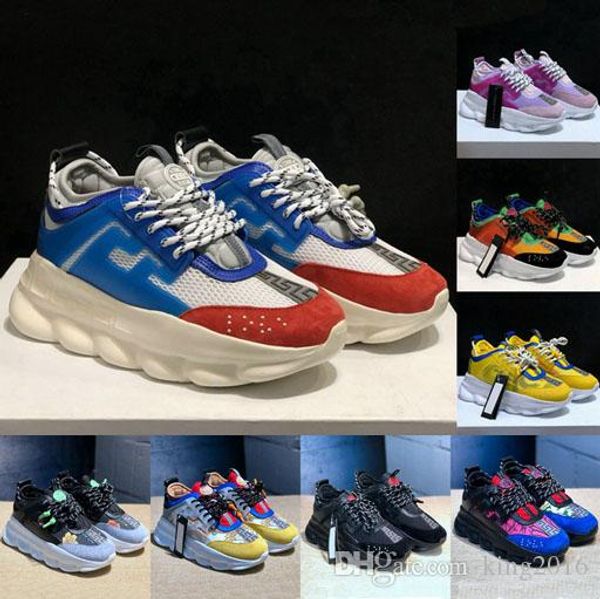 2019 new chain reaction 2 luxury mens womens district medusa lux link-embossed sole casual running shoes des chaussures sneakers size 5.5-11, Black
2019 new chain reaction 2 luxury mens womens district medusa lux link-embossed sole casual running shoes des chaussures sneakers size 5.5-11, Black