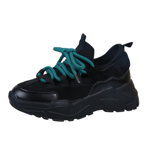 female chunky sneakers women platform sneaker women sport shoes casual comfortable lace up big platform sneakers ladies designer trainers, Black
female chunky sneakers women platform sneaker women sport shoes casual comfortable lace up big platform sneakers ladies designer trainers, Black
