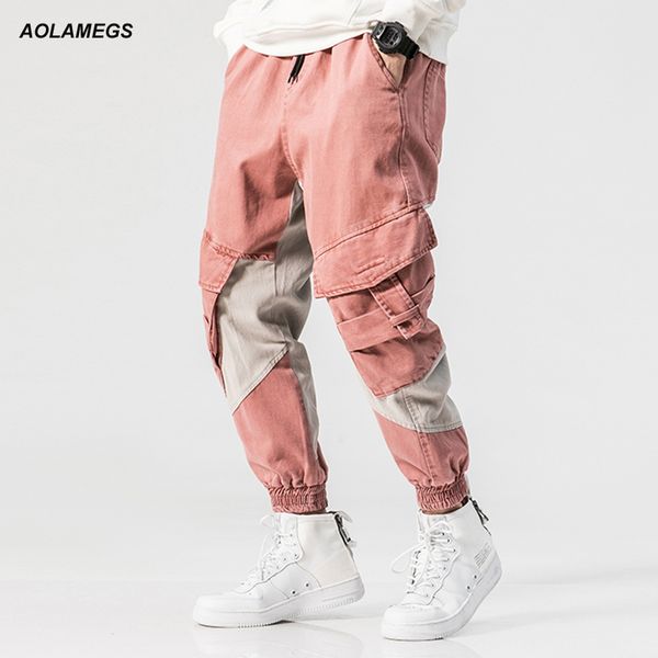Aolamegs Men Casual Pants Track Pants Splicing Tooling Large Pockets Contrast Color Street Fashion Trousers Elastic Waist
Aolamegs Men Casual Pants Track Pants Splicing Tooling Large Pockets Contrast Color Street Fashion Trousers Elastic Waist