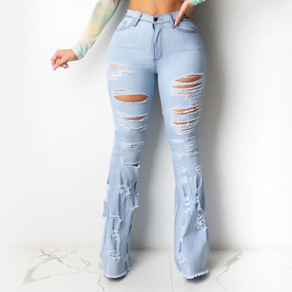 wide leg long pants women hole jeans denim pant casual high waist trousers new, Blue
wide leg long pants women hole jeans denim pant casual high waist trousers new, Blue
