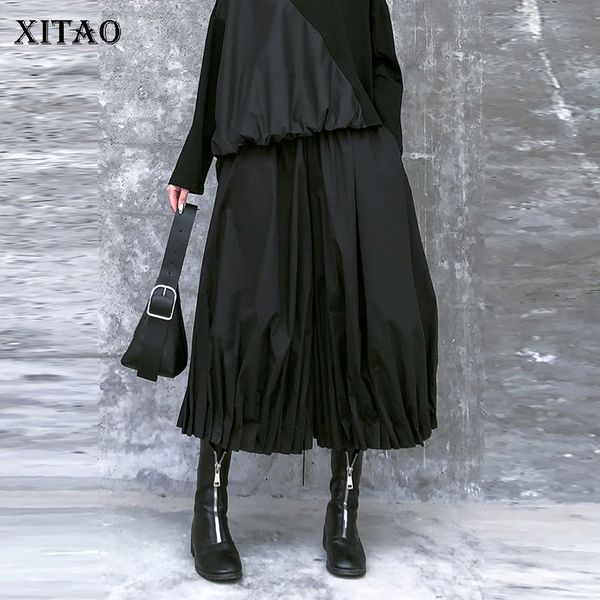 xitao high waist pocket pleated pants women clothes 2020 spring new loose casual elastic waist match all wide leg pants xj3425, Black;white
xitao high waist pocket pleated pants women clothes 2020 spring new loose casual elastic waist match all wide leg pants xj3425, Black;white
