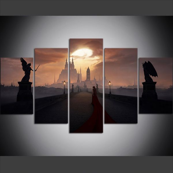 5 piece large size canvas wall art pictures creative angel and devil poster art print oil painting for living room
5 piece large size canvas wall art pictures creative angel and devil poster art print oil painting for living room