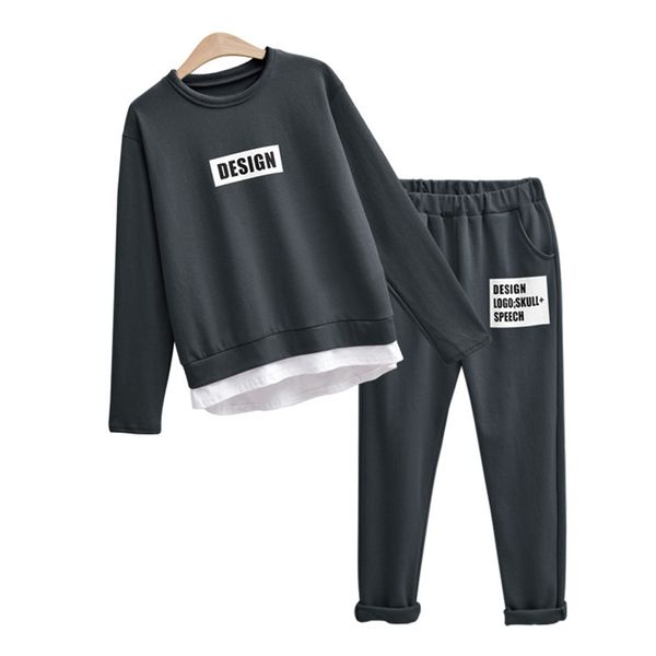 Casual Two Piece Set Tracksuit Trainingspak Sweat Suits Women Grey Beige O -Neck T -Shirt And Long Pants Ensemble Femme
Casual Two Piece Set Tracksuit Trainingspak Sweat Suits Women Grey Beige O -Neck T -Shirt And Long Pants Ensemble Femme