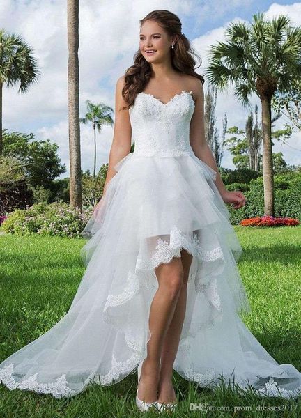2020 charismatic sweetheart off the shoulder wedding dresses chapel train layers organza appliques lace high low style wedding dresses, White
2020 charismatic sweetheart off the shoulder wedding dresses chapel train layers organza appliques lace high low style wedding dresses, White