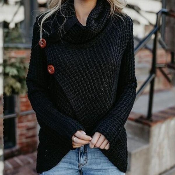 winter women knit sweater single-breasted loose cardigan coat warm high collar irregular long sleeve sweater s439, White;black
winter women knit sweater single-breasted loose cardigan coat warm high collar irregular long sleeve sweater s439, White;black