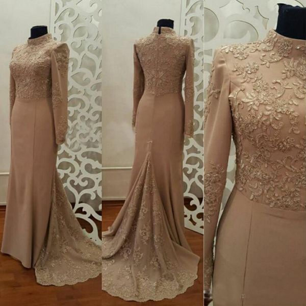 Mermaid Lace Arabic Muslim Evening Dresses 2019 High Neck Long Sleeves Satin Prom Dresses Sexy Vintage Bridesmaid Formal Gowns
Mermaid Lace Arabic Muslim Evening Dresses 2019 High Neck Long Sleeves Satin Prom Dresses Sexy Vintage Bridesmaid Formal Gowns