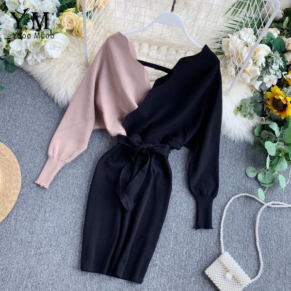 yuoomuoo elegant sashes v neck knit dress women 2019 backless autumn long sleeve sweater dress ladies bodycon short dress, Black;gray
yuoomuoo elegant sashes v neck knit dress women 2019 backless autumn long sleeve sweater dress ladies bodycon short dress, Black;gray