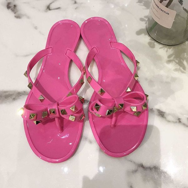 new 2020 woman summer sandals rivets big bowknot flip flops beach sandalias femininas flat jelly designer sandals ing, Black
new 2020 woman summer sandals rivets big bowknot flip flops beach sandalias femininas flat jelly designer sandals ing, Black