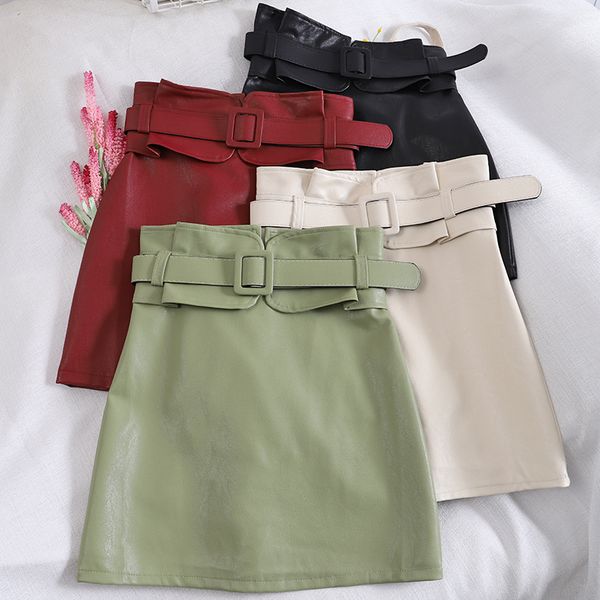 autumn winter a-line mini short pu leather skirt female retro high-waisted skirt with belt england style gd420, Black
autumn winter a-line mini short pu leather skirt female retro high-waisted skirt with belt england style gd420, Black