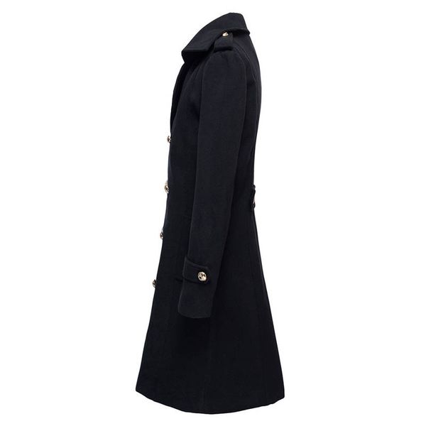 winter mens double breasted полушерстяные длинные куртки человек женский хлопок padded теплый длинные пальто мужской ветровок, Black 
winter mens double breasted полушерстяные длинные куртки человек женский хлопок padded теплый длинные пальто мужской ветровок, Black