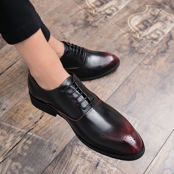 men pu leather shoes low heel fringe dress shoes brogue outdoor spring vintage classic male casual wedding party, Black
men pu leather shoes low heel fringe dress shoes brogue outdoor spring vintage classic male casual wedding party, Black