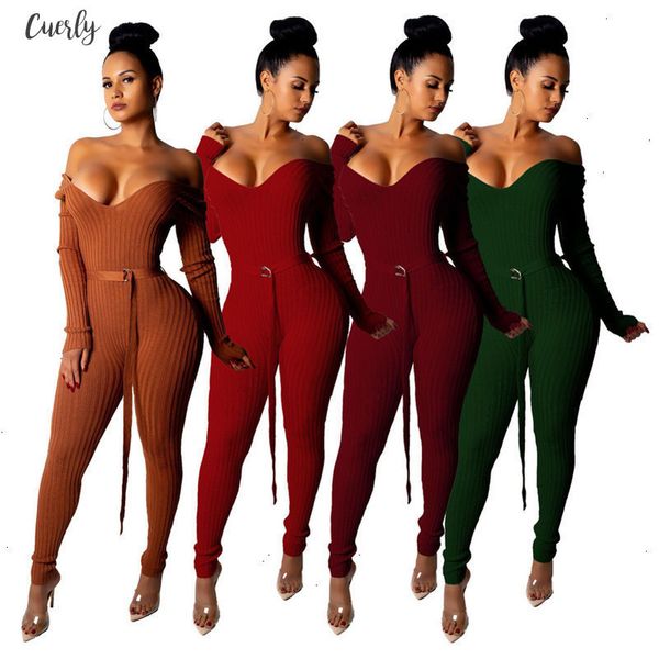 off solid shoulder ribbed jumpsuit with belt women v neck long sleeve romper night club overalls skinny knitting jumper, Black;white
off solid shoulder ribbed jumpsuit with belt women v neck long sleeve romper night club overalls skinny knitting jumper, Black;white