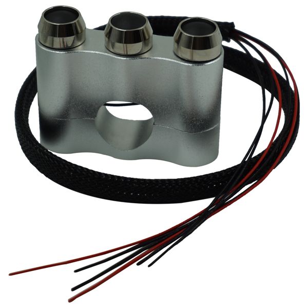 universal aluminum motorcycle switch 7/8'' handlebar control for headlights horns emergency sfog light three-in-one button
universal aluminum motorcycle switch 7/8'' handlebar control for headlights horns emergency sfog light three-in-one button