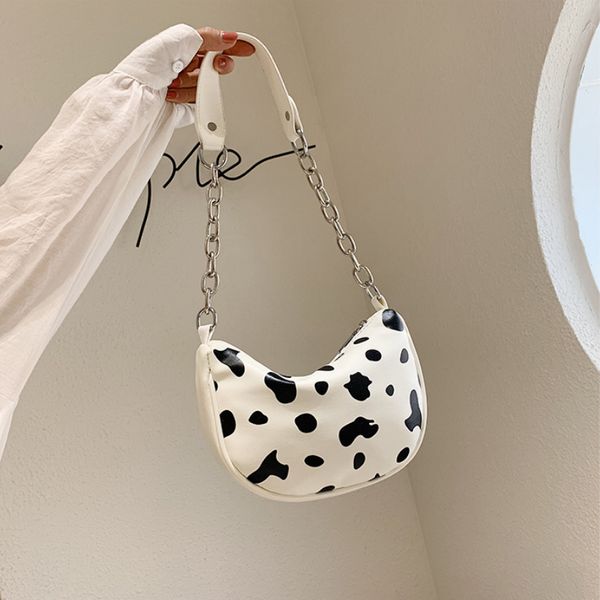 fashion women hobos handbag milk cow pattern pu leather ladies chain shoulder messenger bags simple female purse armpit bag
fashion women hobos handbag milk cow pattern pu leather ladies chain shoulder messenger bags simple female purse armpit bag