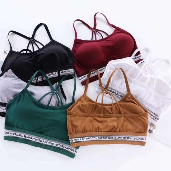 women's sport bra letter print wire underwear bralette backless padded full cup breathable lingerie, Red;black
women's sport bra letter print wire underwear bralette backless padded full cup breathable lingerie, Red;black