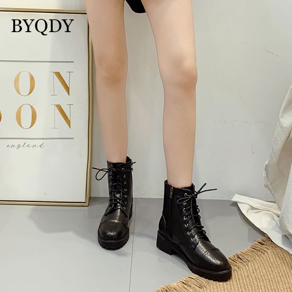 byqdy autumn ankle boots for woman motorcycle boots chunky heels lacing round toe platform short plush winter botas mujer black
byqdy autumn ankle boots for woman motorcycle boots chunky heels lacing round toe platform short plush winter botas mujer black
