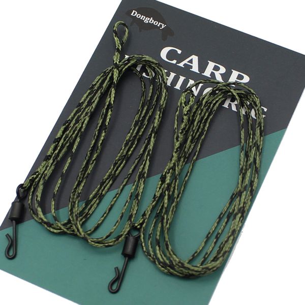 2pcs carp fishing line ready tied lead core leaders 45ib leadcore with quick change swivel pe braided line with lead camo green
2pcs carp fishing line ready tied lead core leaders 45ib leadcore with quick change swivel pe braided line with lead camo green