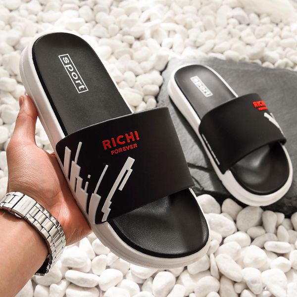 men's slippers summer tide fashion beach shoes women slides male indoor home bathroom bath slip household sandals, Black
men's slippers summer tide fashion beach shoes women slides male indoor home bathroom bath slip household sandals, Black