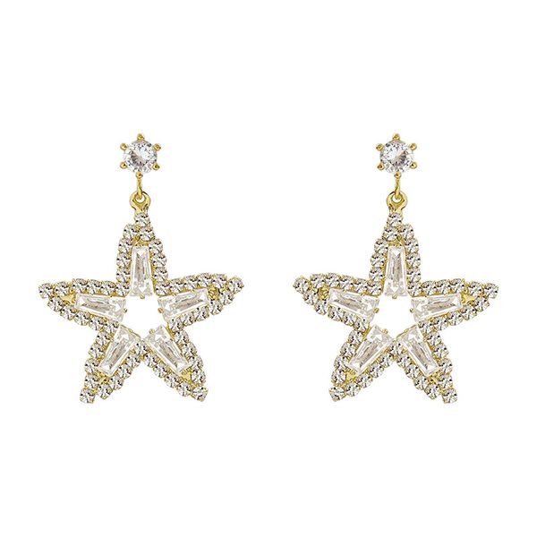 korean female zircon star earrings temperament personality crystal rhinestone statement wedding earing fashion jewelry for women, Silver
korean female zircon star earrings temperament personality crystal rhinestone statement wedding earing fashion jewelry for women, Silver