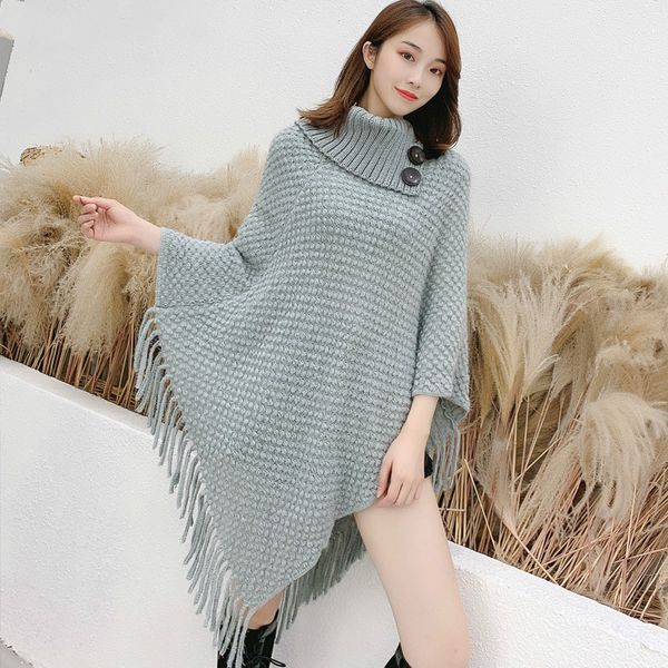 2019 sweater women new korean style winter furry soft loose casual tassel cape overcoat knitted sweater harajuku female, Black
2019 sweater women new korean style winter furry soft loose casual tassel cape overcoat knitted sweater harajuku female, Black