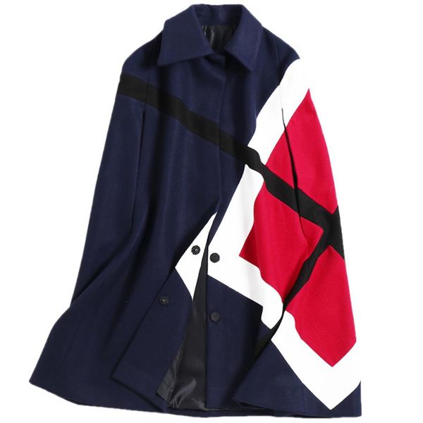 plus size 3xl2019 autumn winter women cloak poncho wool long sleeve coat casual patchwork batwing sleeve tweed cape, Black
plus size 3xl2019 autumn winter women cloak poncho wool long sleeve coat casual patchwork batwing sleeve tweed cape, Black