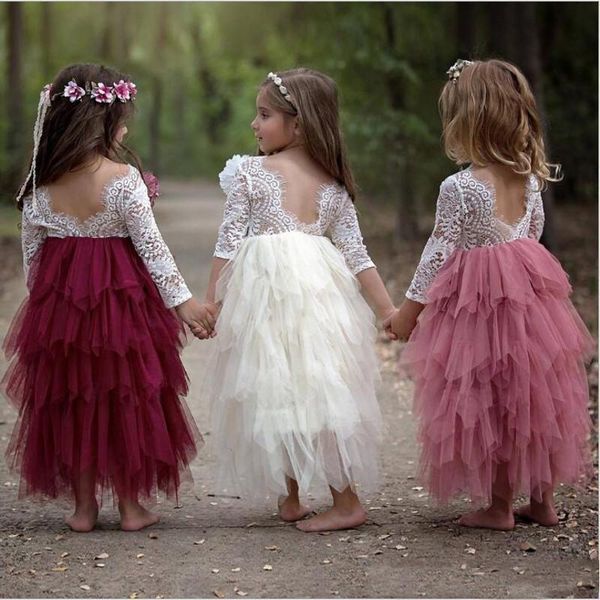2019 Bohemian Lace Tutu Flower Girl Dresses Sheer Long Sleeves Short Kids Birthday Communion Dress Summer Beach Boho Party Gowns
2019 Bohemian Lace Tutu Flower Girl Dresses Sheer Long Sleeves Short Kids Birthday Communion Dress Summer Beach Boho Party Gowns