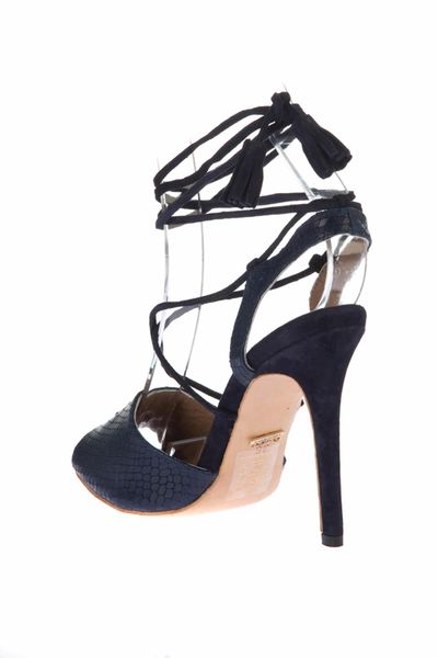 pearl genuine leather navy blue women 's shoes 120130002526, Black