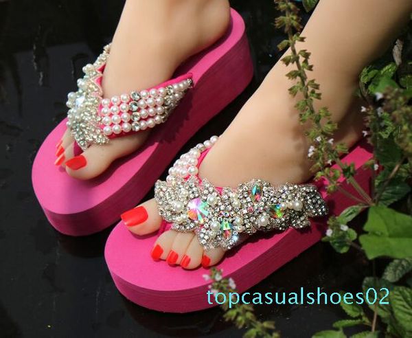 wholesale bohemia sandals shiny rhinestones flip flops women wedge platform summer beach slippers shoes women mules t02, Black
wholesale bohemia sandals shiny rhinestones flip flops women wedge platform summer beach slippers shoes women mules t02, Black