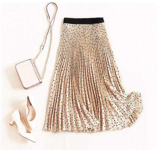 2019 chic high waist dots print women autumn pleated skirts saia women boho a-line long skirt faldas jupe femme, Black
2019 chic high waist dots print women autumn pleated skirts saia women boho a-line long skirt faldas jupe femme, Black