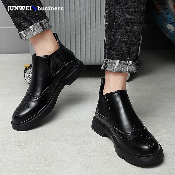 genuine leather plush warm snow vintage style high-cut formal dress shoes men fashion casual boots s5, Black
genuine leather plush warm snow vintage style high-cut formal dress shoes men fashion casual boots s5, Black