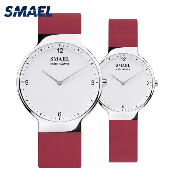 smael watch set 1835, Slivery;brown